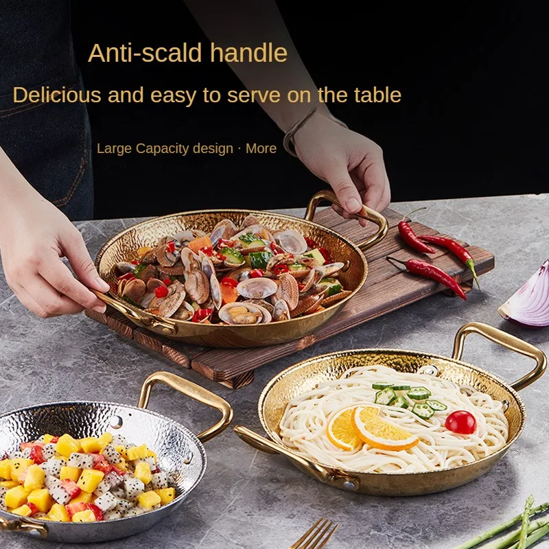 Set Special Pot for Single Small Hot Pot Alcohol Stove Griddle Commercial Stainless Steel Seafood Serving Plate Kitchen Dishes