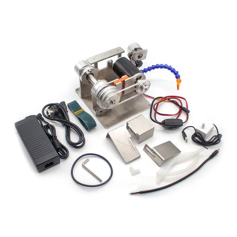 

220V Multifunctional Wet Belt Sander Machine Electric Knife Sharpener Polishing Machine Water Mill Mini Sander Belt Grinder fac