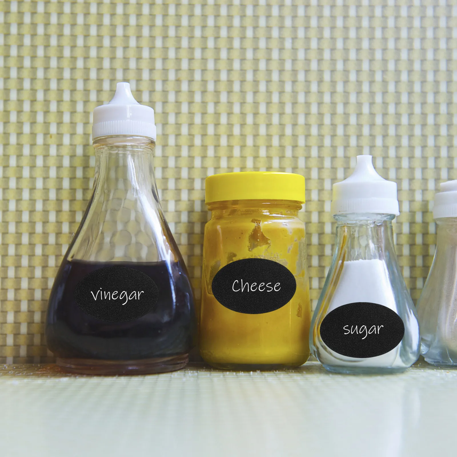 4 Sheets Writable Label Sticky Classification Stickers Name Tag Waterproof Erasable Replacement Blank Sticky Labels