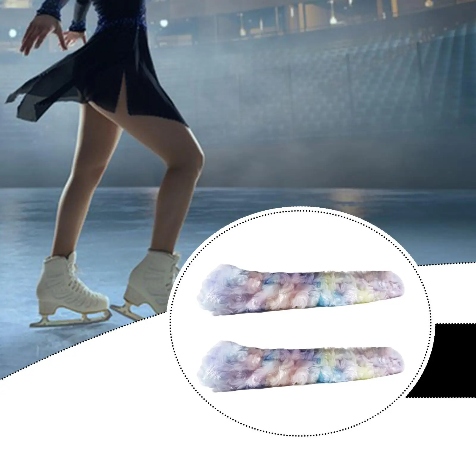 

13.78inch Figure Skates Blades Covers Water Absorbent Lightweight Protector Ice Skating Guards for Competition