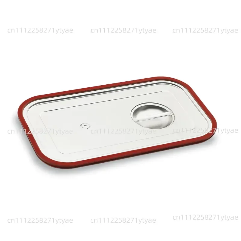 Sealing cap with silicone edge for rectangular food storage containers