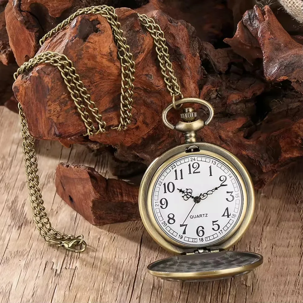 Antique Gadgets United States Coast Guard 1790 Design Men's Quartz Pocket Watch with Necklace Chain Pocket watch