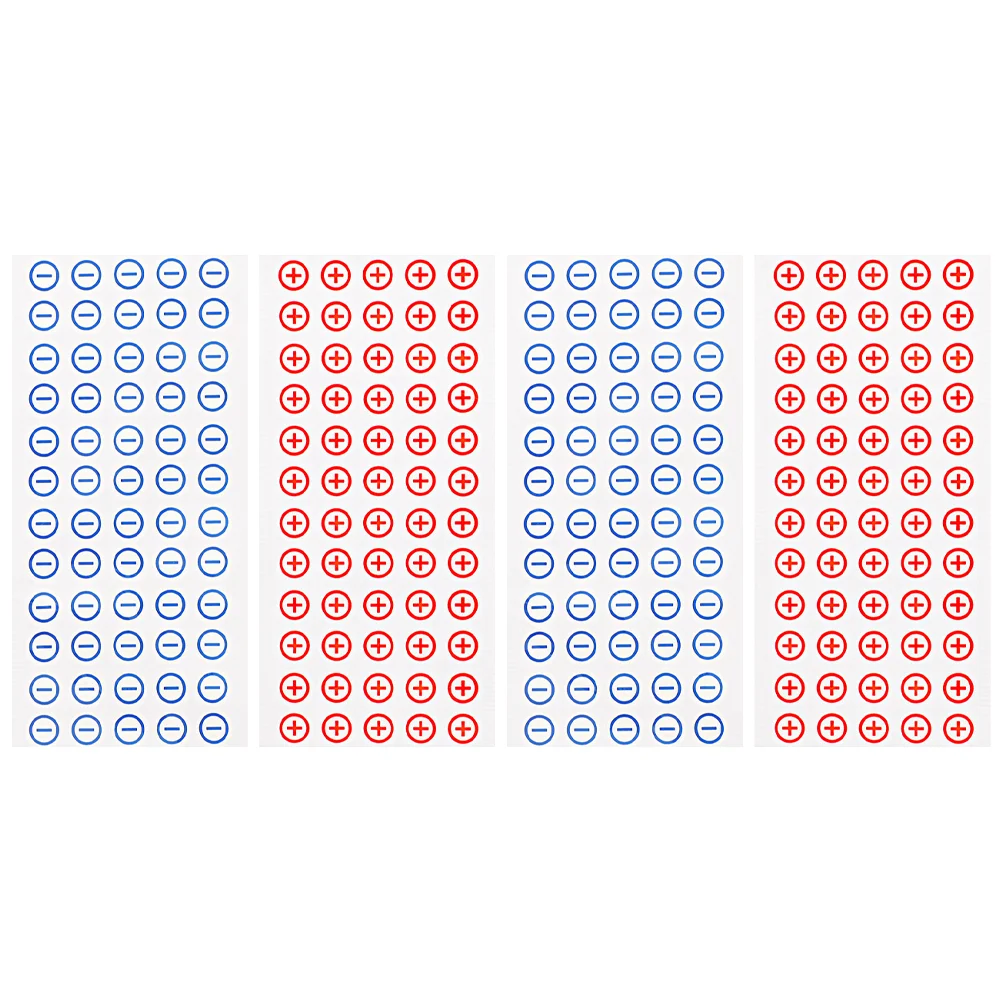 

4 Sheets Power Polarity Sticker Distribution Block Electrical Appliance Lifeguard Stickers for Clothes Pvc Game Scope