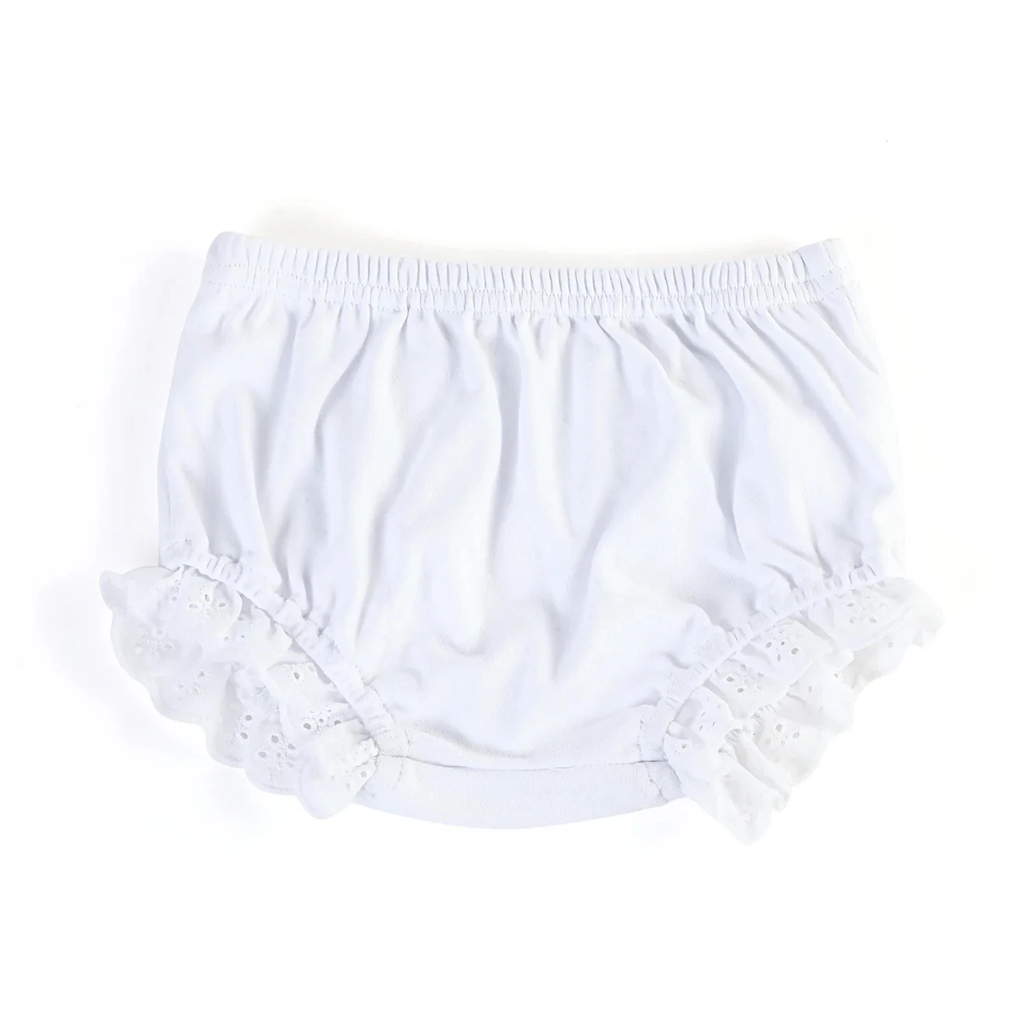 Ruffkids White 100% Cotton Newborn Diaper Covers Infant Panties Toddler Boys Underwear Lace Ruffle Baby Girl Clothes Bloom