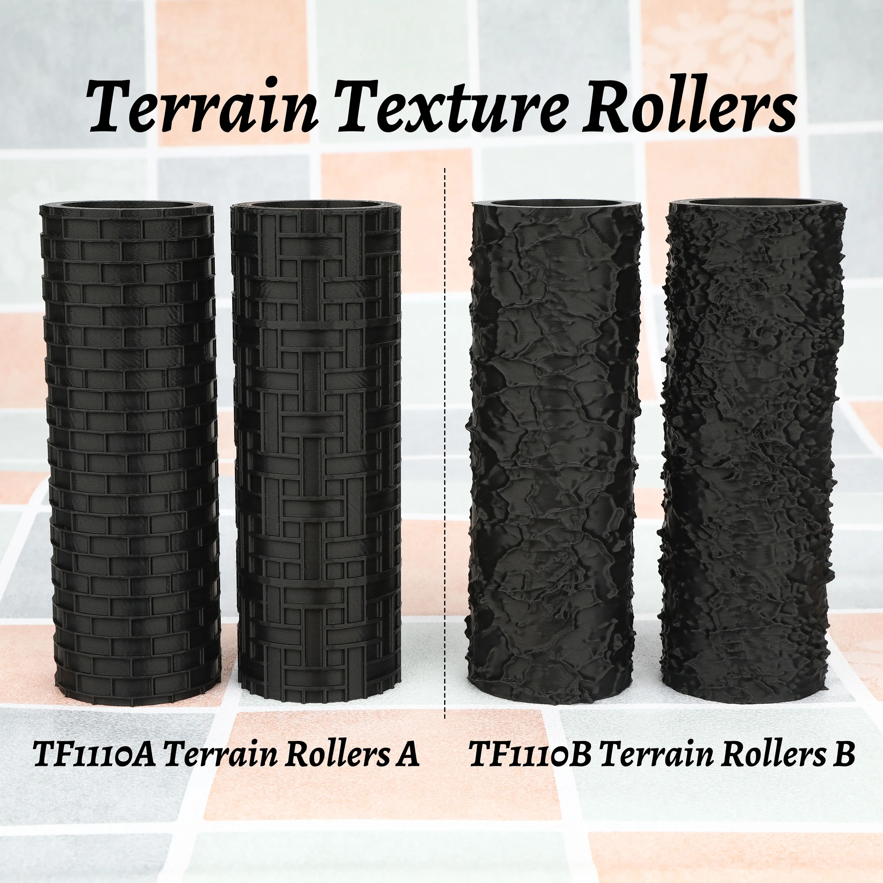 

RPG Terrain Texture Rollers, TTRPG Miniature Terrain Tools, Fantasy Terrain Maker, Tabletop RPG Accessories, Gift for Gamer