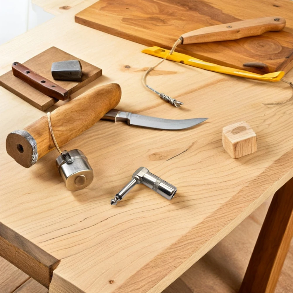 

5 Pcs Audio Connector Guitar Cable Adapters Accessories Jack for Input Socket Square Electric Mono 90 Degree Plugs