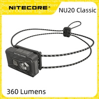 NITECORE NU20 Classic Headlamp 360Lumens UHE LED Rechargeable Waterproof Head Lamp Lightweight Headlight Bulit-in Battery