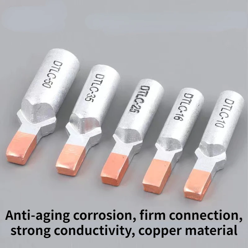 DTLC C45-10/16/25/35/50 MM2 Circuit Breaker Copper Aluminum Cable Terminal Bare Terminal Cable Lugs Wire Connector Joint Kit