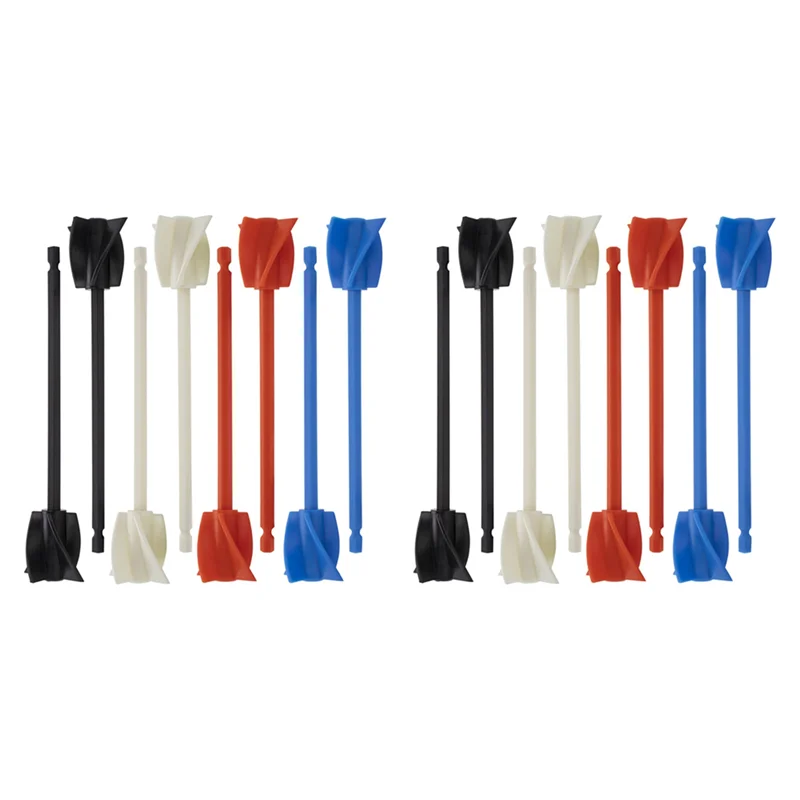 16個の樹脂ミキサーパドル、強力な混合用エポキシミキサーアタッチメント、再利用可能なペイントミキサー、ペイントスターラーアタッチメント-A77G