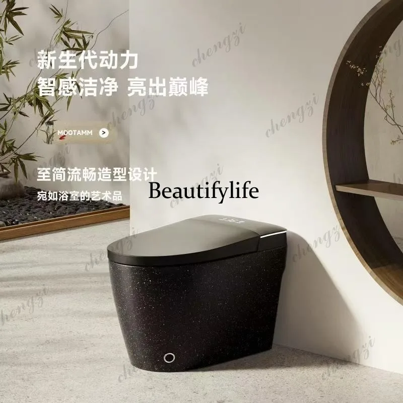 Smart toilet integrated automatic no water pressure limit built-in foam shield siphon toilet