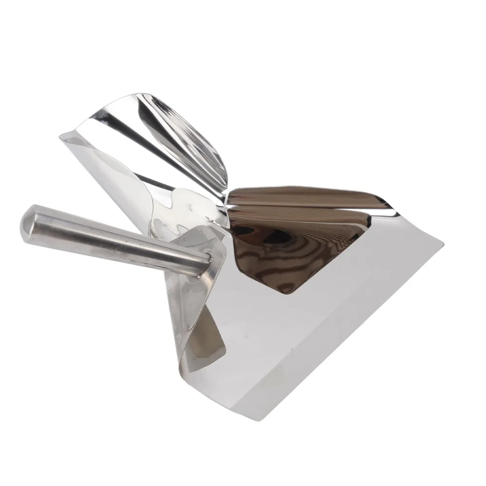Stainless Steel Chip Scoop with Right Handle Anti Scald Handle Popcorn Shovel Rustproof Multipurpose French Fries Shovel