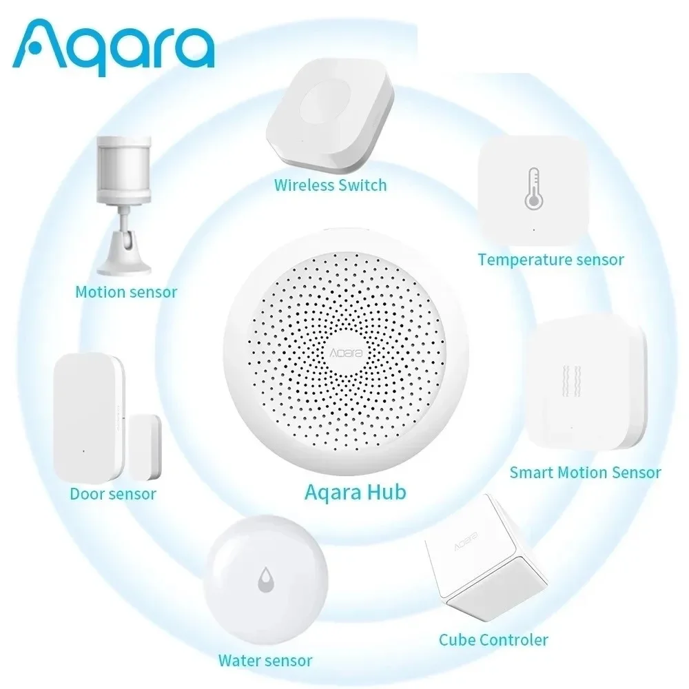 Aqara-Capteur de température de porte Zigéquation, capteurs de mouvement d'eau, connexion sans fil, fonctionne avec XiaoMi Home, HomeKit, vente en gros, 10 pièces