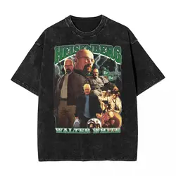 Washed T Shirts Heinsenberg Walter White Breaking Bad Hip Hop Vintage T-Shirt Harajuku Streetwear Tops Tee Shirt for Men Women