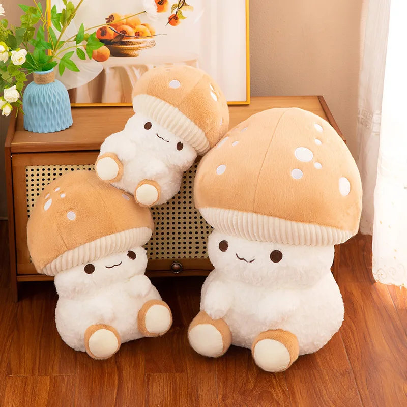 Mushroom Man Plush Toy Shiitake Mushroom Doll Doll Cartoon Game Theme Toy Home Pillow Decoration for Children Birthday Gifts