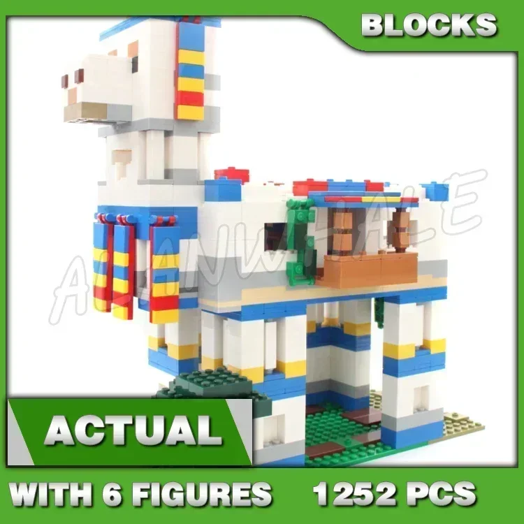 

1252pcs The Giant Llama Village Farm House Herder Knight Animal 88001 Building Block Toys Compatible With Model