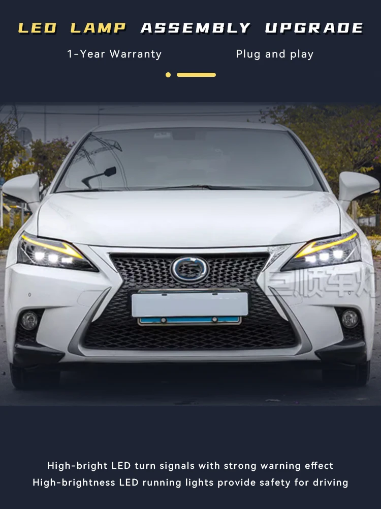 Headlight Styling FOR Lexus CT200 2013-2017 CT201H Front Light Head Lamp Upgrade Dynamic LED Plug And Play Tool Car Accessories