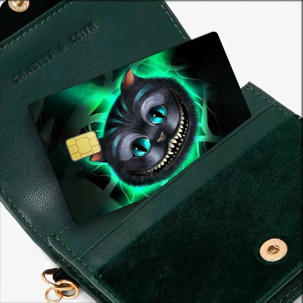 Cool C-Cheshire C-Cat Waterproof Film Skin Cover Credit Card Stickers Debit Front Bank Bus Pass