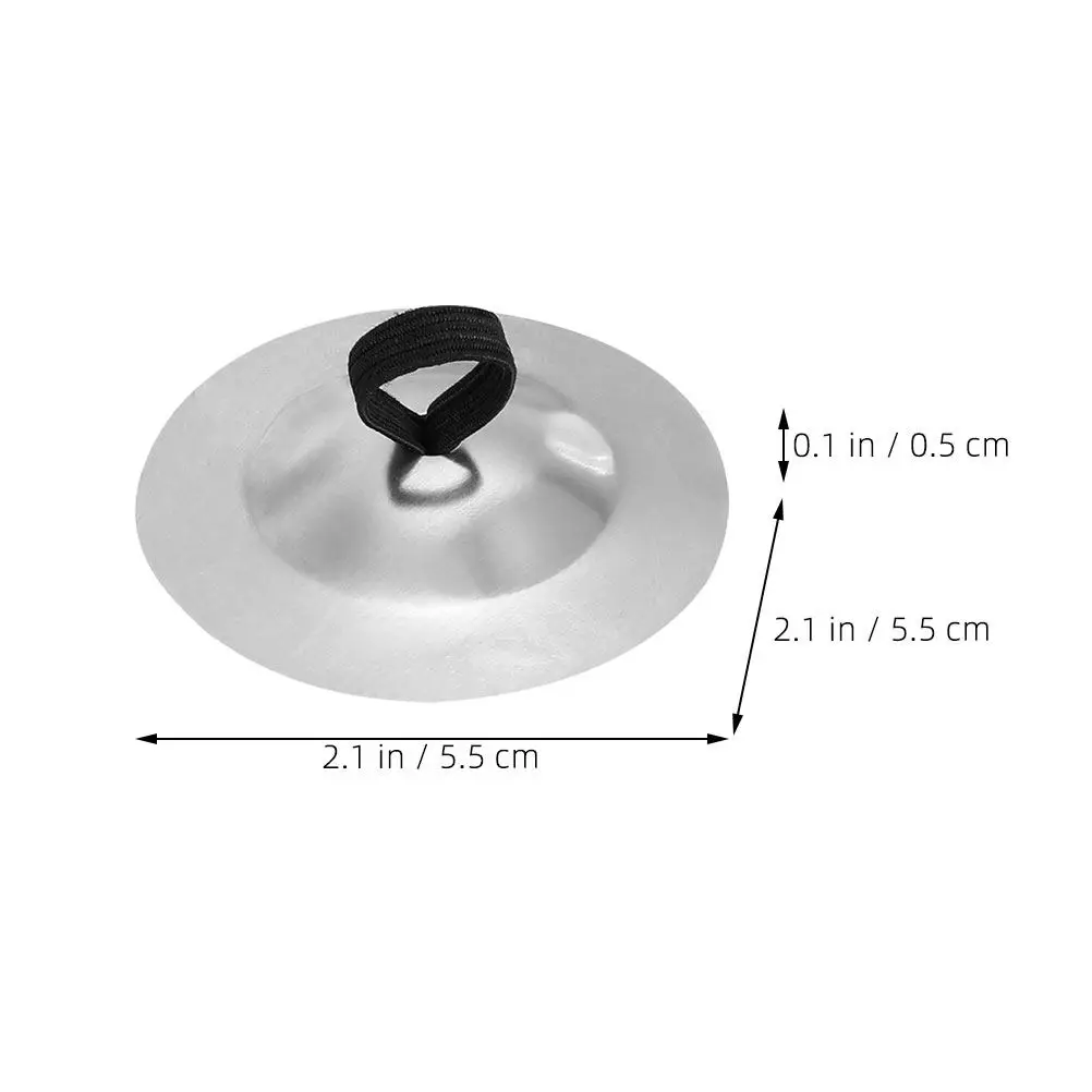 1Pair Finger Cymbals Safe Copper Iron Material Small Percussion Instrument for Music Play Rhythm Training Belly Dance