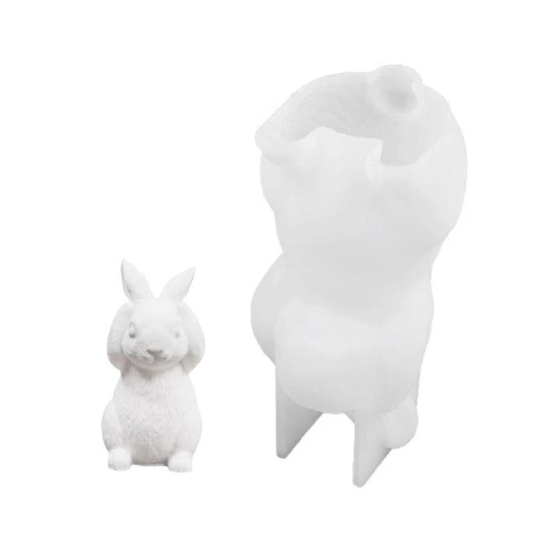 

Flexible Silicone Mould for Crafting Rabbit Holders Decorative Use