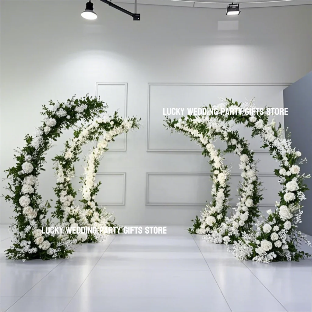 

2025 Gold-Plated Iron Wedding Arch Outdoor Elegant Garden Ceremony Backdrop for Photo Booth & Party Decorations