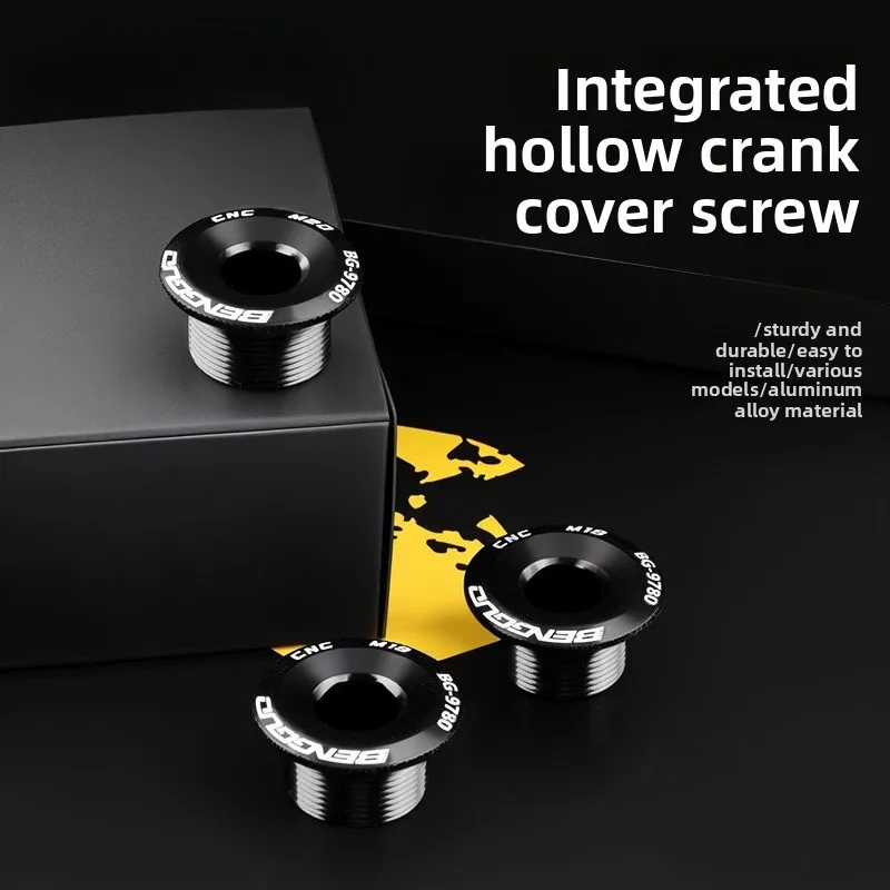 

Aluminum Alloy Crank Cover Mountain Bike Sprocket Crank Screw M18 M19 M20 Hollow Integrated Sprocket Cover