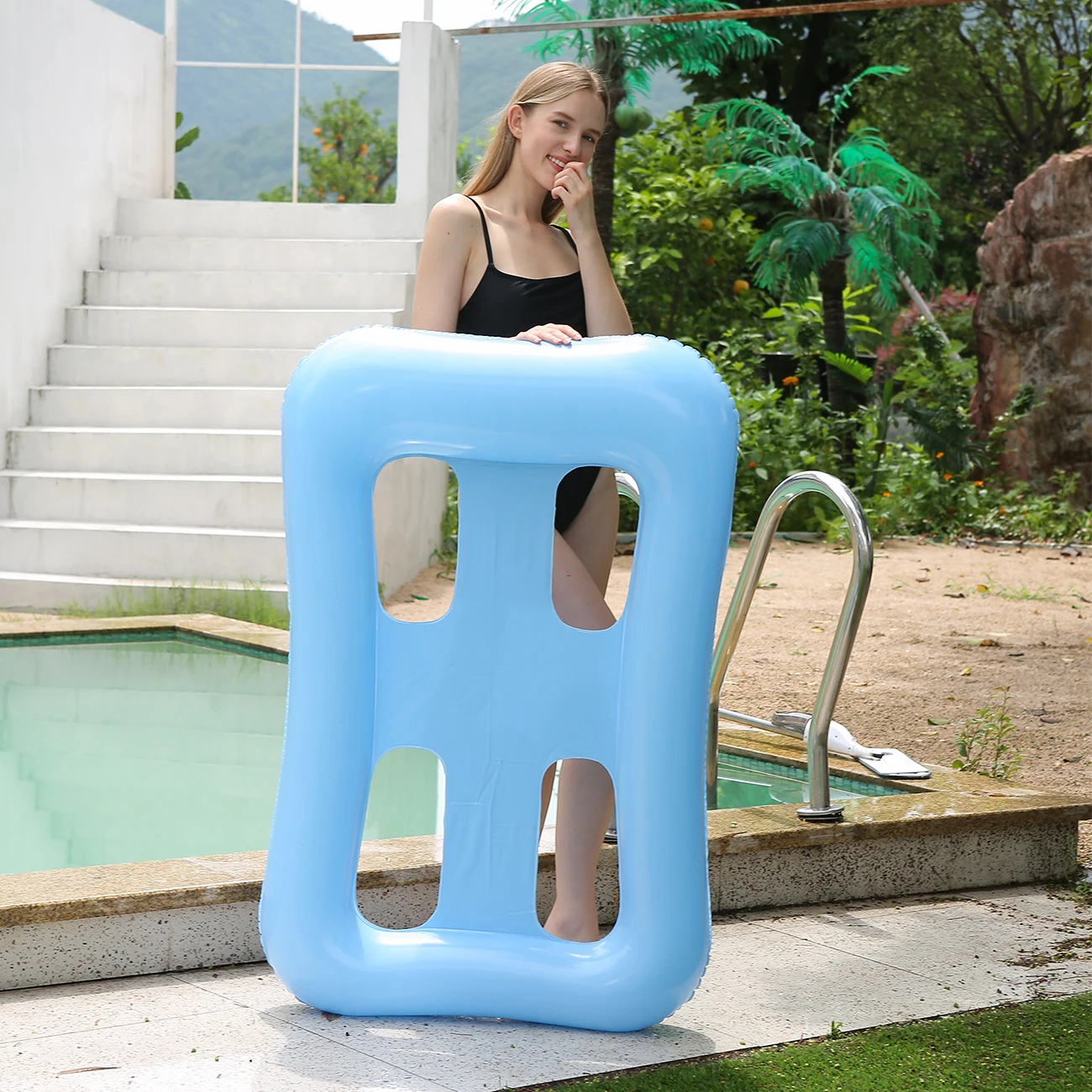 1PC 두꺼운 풍선 부동 행 물 해먹 풀 Floaties, 안장 라운지 의자 해먹 드리프트 의자 간단하고 편안한