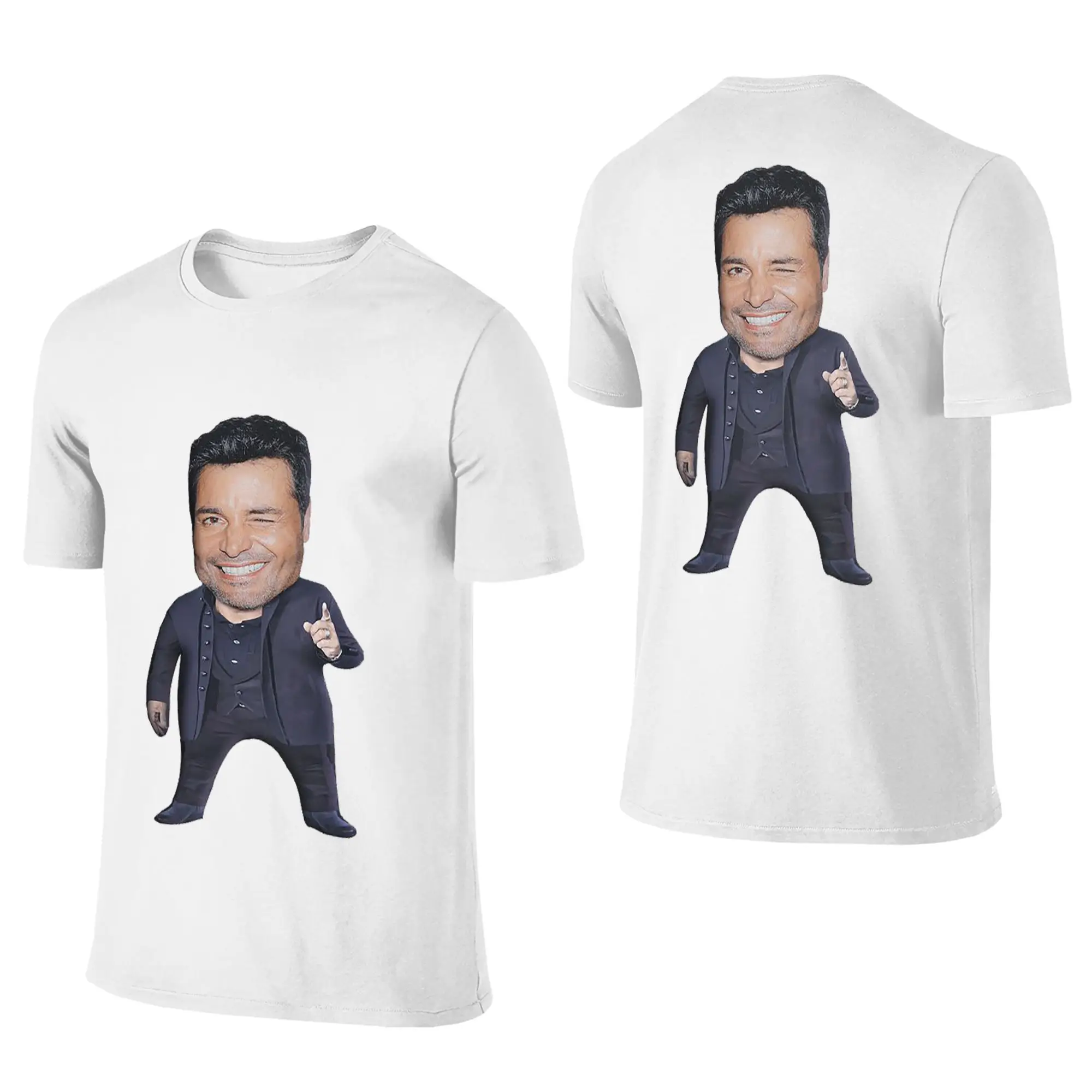 100% Cotton Chayanne Chiquito Meme T-Shirt Men's Double Sided T Shirt Men O-Neck Summer Shirts Tops Oversized