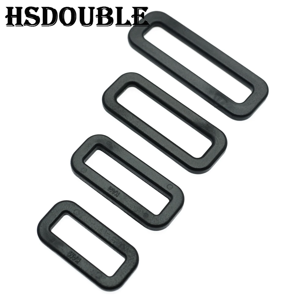 10 Pcs/Pack Plastic Loops Looploc Rectangle Rings Adjustable Buckles For Backpacks Straps