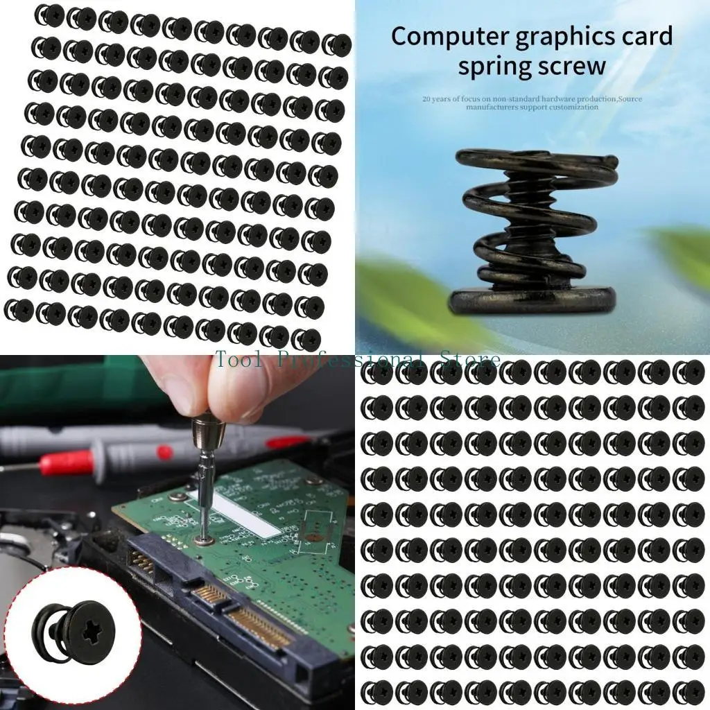 57QF Pack of 100 Sturdy Screws Accessory for Graphics Card Backplate and GPU Coolers