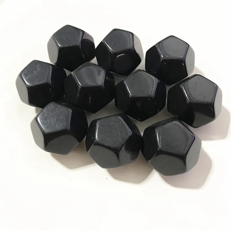 10Pcs Acrylic D12 23mm Blank White Black Color Dice 12-Sided For Board Games Accessories