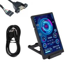 Computer Monitor For Mini ITX Case 3.5 Inch IPS TYPE-C Secondary Screen CPU GPU RAM HDD Monitoring USB Display Freely AIDA64