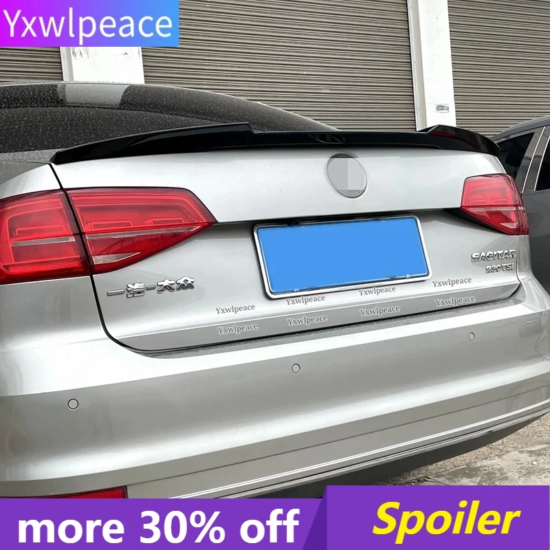 

For VW Volkswagen Jetta MK6 Spoiler 2012-2018 High Quality ABS Plastic Primer Color M4 Style Rear Trunk Lip Spoiler Wing