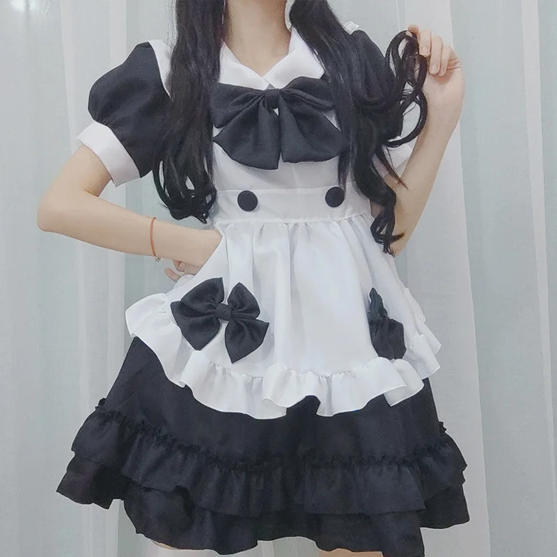 Servante Girl Cosplay fur ses, Lolita Maid Costume, Stage Show Costume, 73 Maid Outfit, Waitress Uniform, Cute fur s, Women Clothes