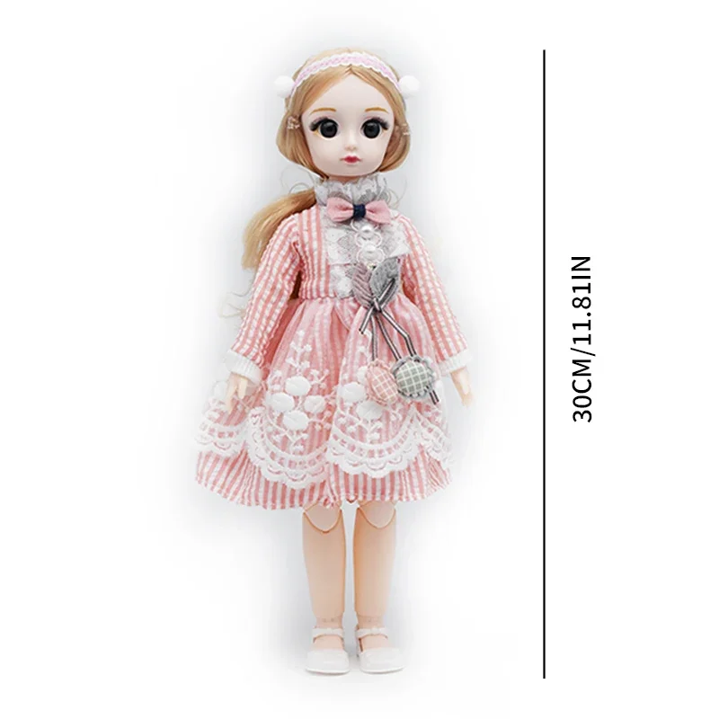 

30cm 1/6 BJD Doll Anime Princess Fullset Clothes Shoes Figure Model Joint Movable Fashion Cute Mini Doll Birthday Gift For Girls