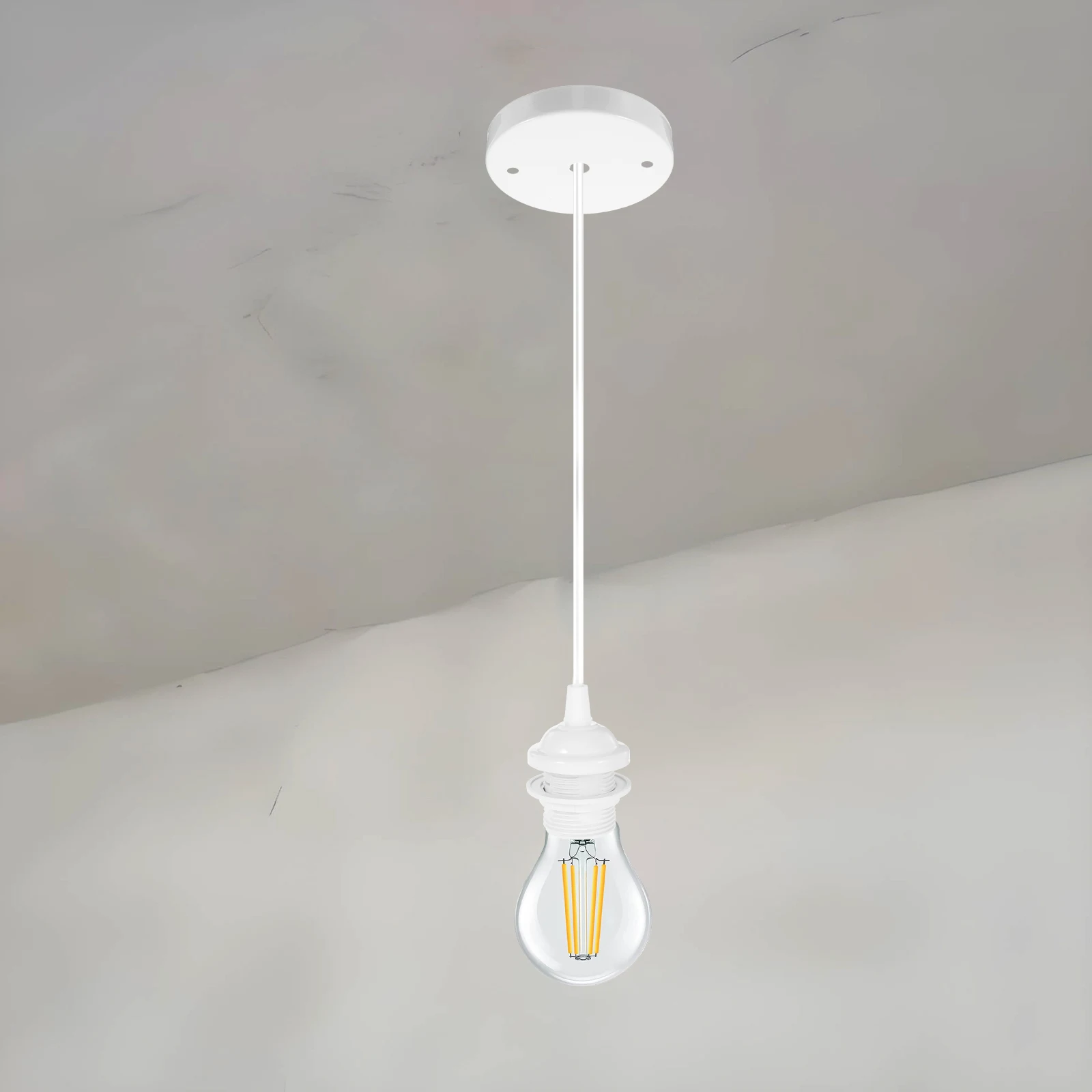 

Vintage Pendant Light Kit Adjustable Cord Length Compatible With E26 E27 Plug In Ceiling Lamp Socket Lighting
