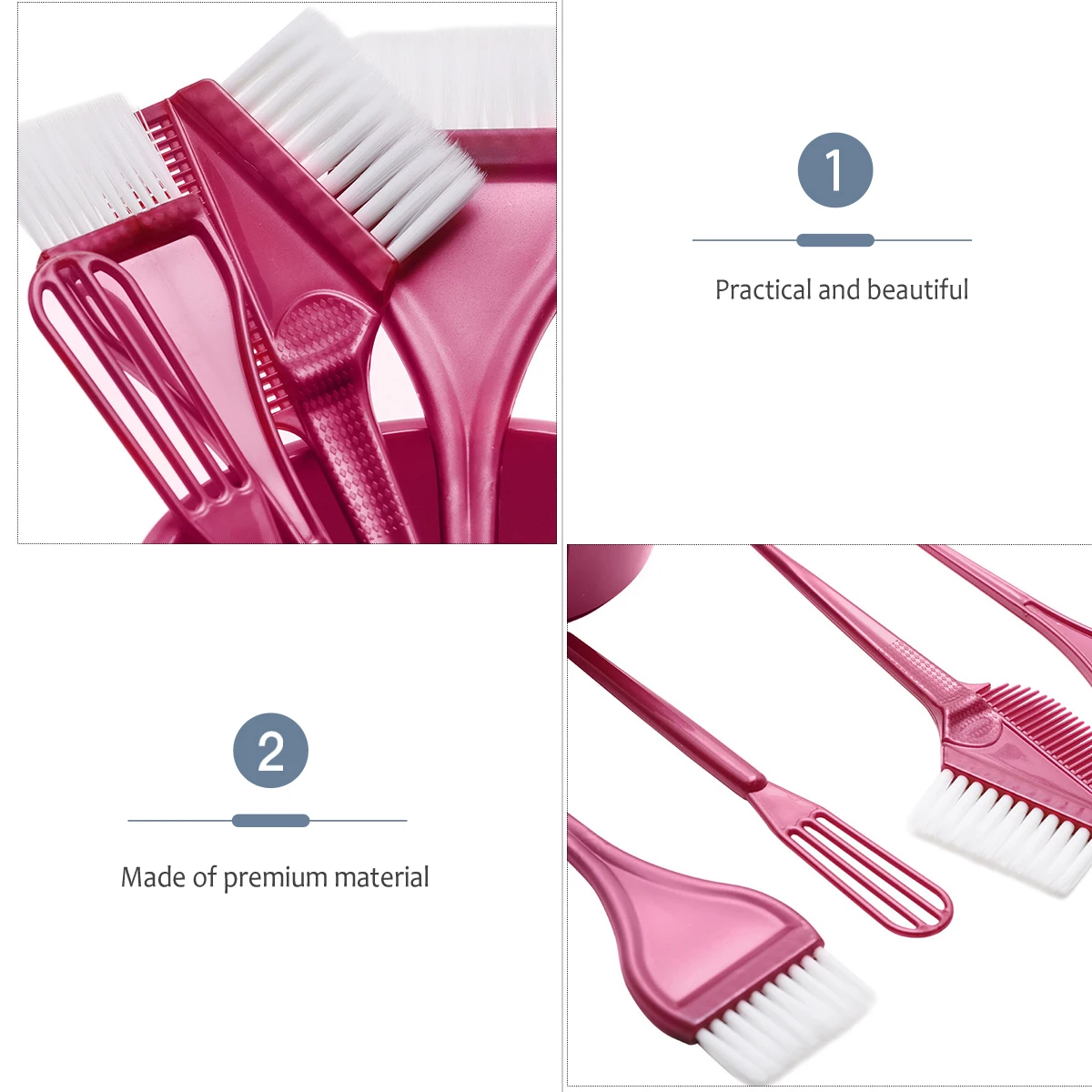 

Coloring Bowl Stirrer Tools Professional Beginner Care Coloring Kit Hair Dye Bowl Hair Dye Cream Stirrer Styling Kit