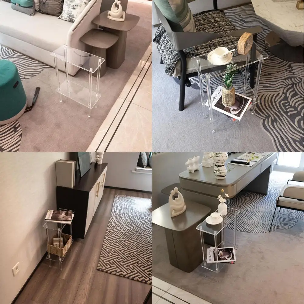 

Compact Acrylic End Table, Multi-Room Use, Easy Setup, 15.7 x 7 x 22.3