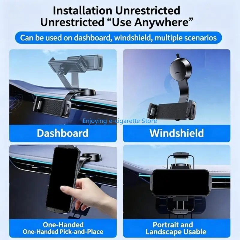 Armaturenbrett Windschutzscheibe Telefon Tablet Halter Vakuum Saugnapf Telefon Ständer Y4QF – Detail 10