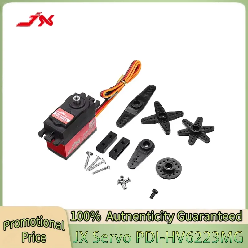 

JX PDI-HV6223MG 8.4V 23KG 0.16 Sec Metal Gear Aluminum Shell Digital Standard Servo for 1/8 1/10 RC Car Robot Airplane Drone