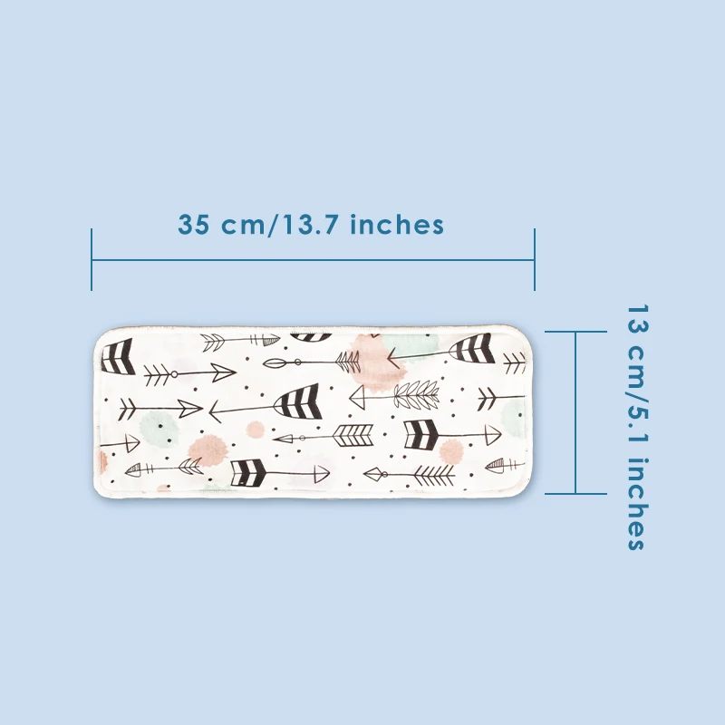 6 Layers Cotton Diaper Insert 35*13.5cm Reusable Washable Nappy Inserts Boosters Liners Use Together with Pocket Cloth Diaper