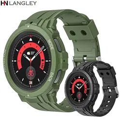 Silicone Strap+Case for Samsung Galaxy Watch 5 Pro 45mm Band Protective Shell Galaxy Watch5/4 40 44mm Sport Bracelet Accessories