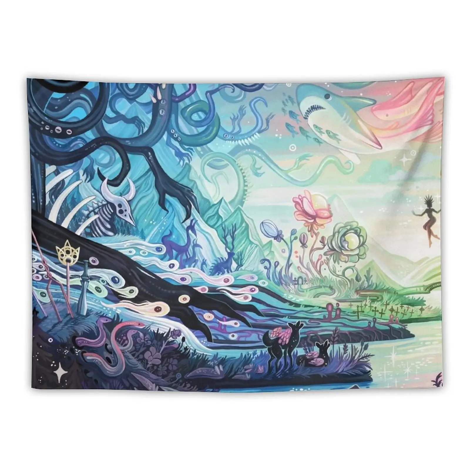 

Vivid Dreaming (Left Version) Tapestry Cute Room Decor Carpet Wall Room Aesthetic Tapestry