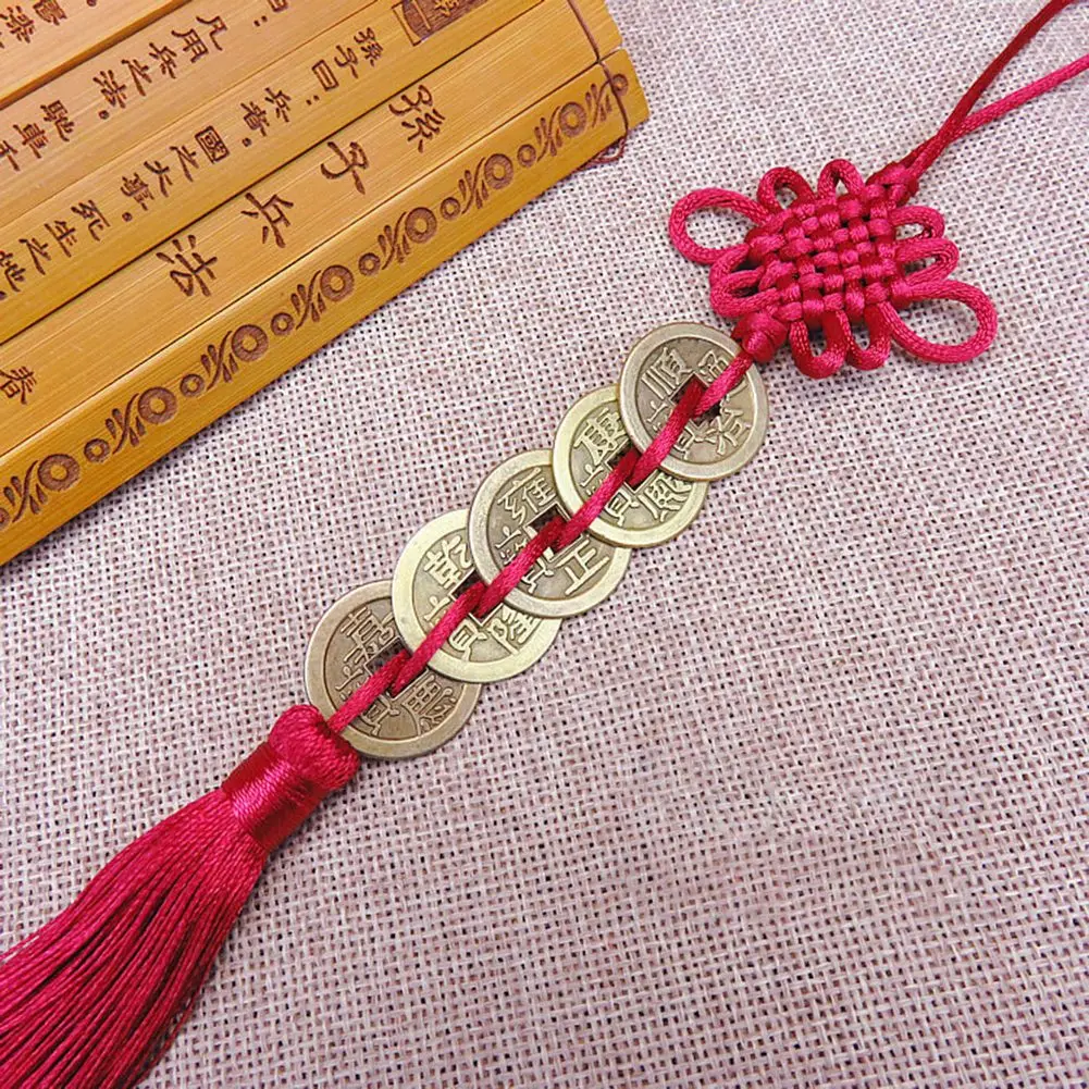 قلادة Feng Shui الصينية ذات العقدة تتميز بالنحاس مع أسماء الإمبراطور التاريخية للزراعة والطاقة الإيجابية