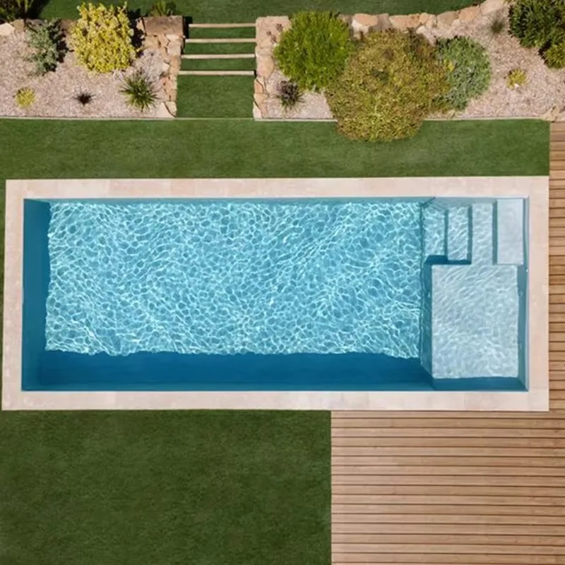 Customized Wholesale Family House Adult 6m 7m Outside Prefab Outdoor Fiberglass Frp Pool Shells Deep Inground Swimming Pool Supp