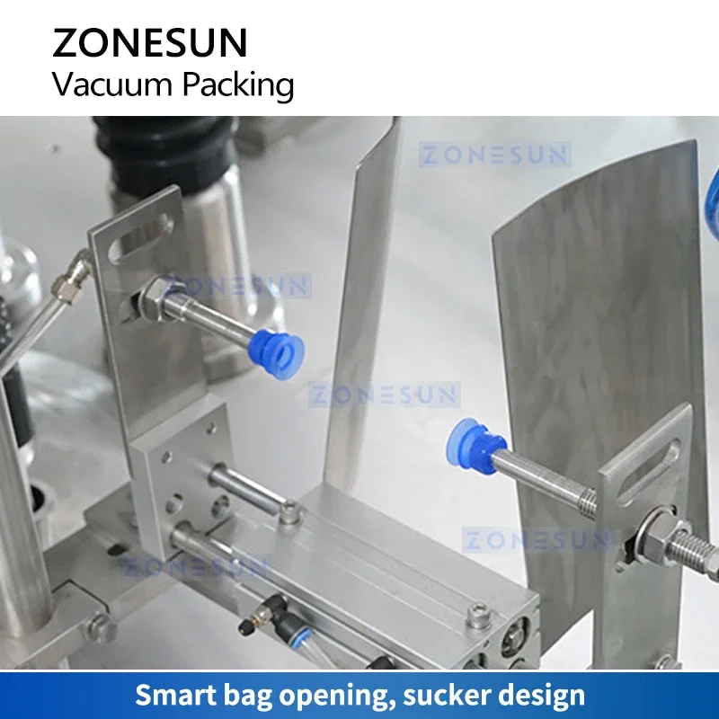 ZONESUN Automatic Feeding Filling Vacuum Sealing Food Packaging Machinery Meat Snacks Bags Sealer Packing Equipment ZS-VPM16