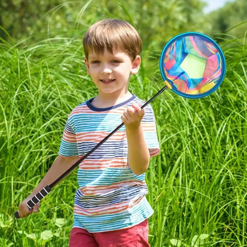 Kids Fishing Net Telescopic Landing Net Funny Beach Net Crab Net Nature Exploration Toys Beach Toy Outdoor Tool for Boys Girls