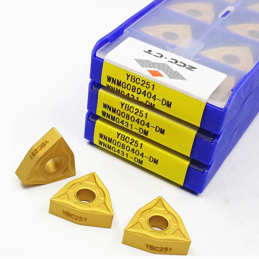 

WNMG080404-DM YBC251 YBC252/WNMG080408-DM YBC251 YBC252/WNMG080412-DM YBC251 YBC252 ZCC.CT CNC carbide inserts 10pcs/box