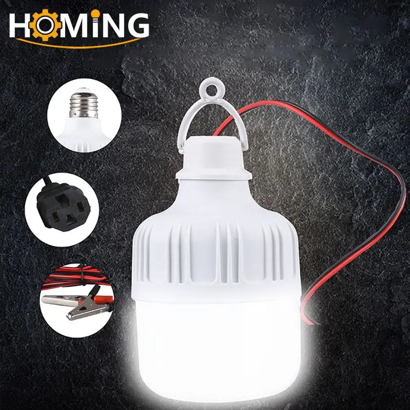 Bulb LED Lamp 12V Led Bulb 5/9/15/20/30/40W Universal Saving Energy LED Bulb White Outdoor Night Camp Tent Fishing Hanging Light