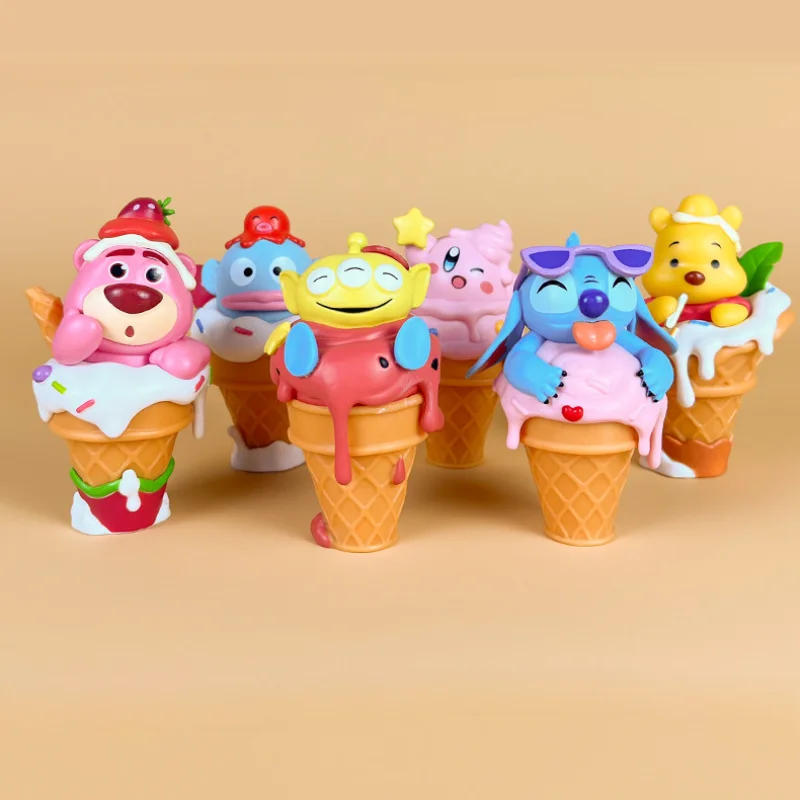 Disney sanrio Winnie the Pooh Lotso Kirby Stitch Ugly fish alien Sweet cone ice cream Garage Kit Desktop ornaments Brithday Gift