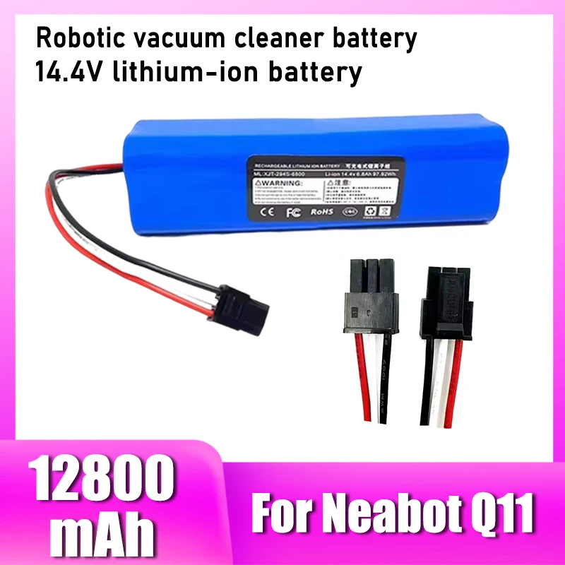 14.4V 12800mAh lithium-ion battery, replacement battery for Neabot Q11 series robot vacuum cleaner